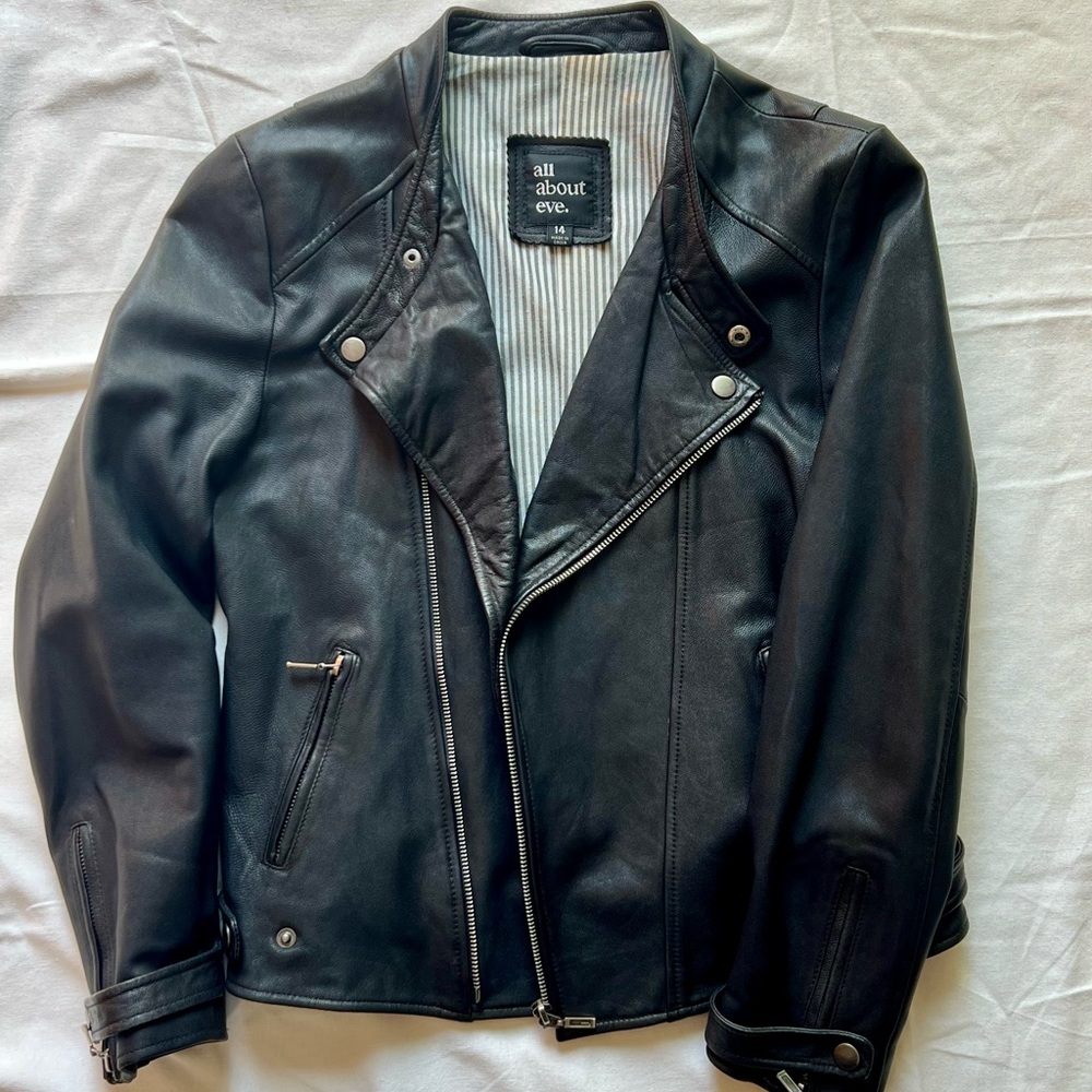 All About Eve Black Leather Moto Jacket